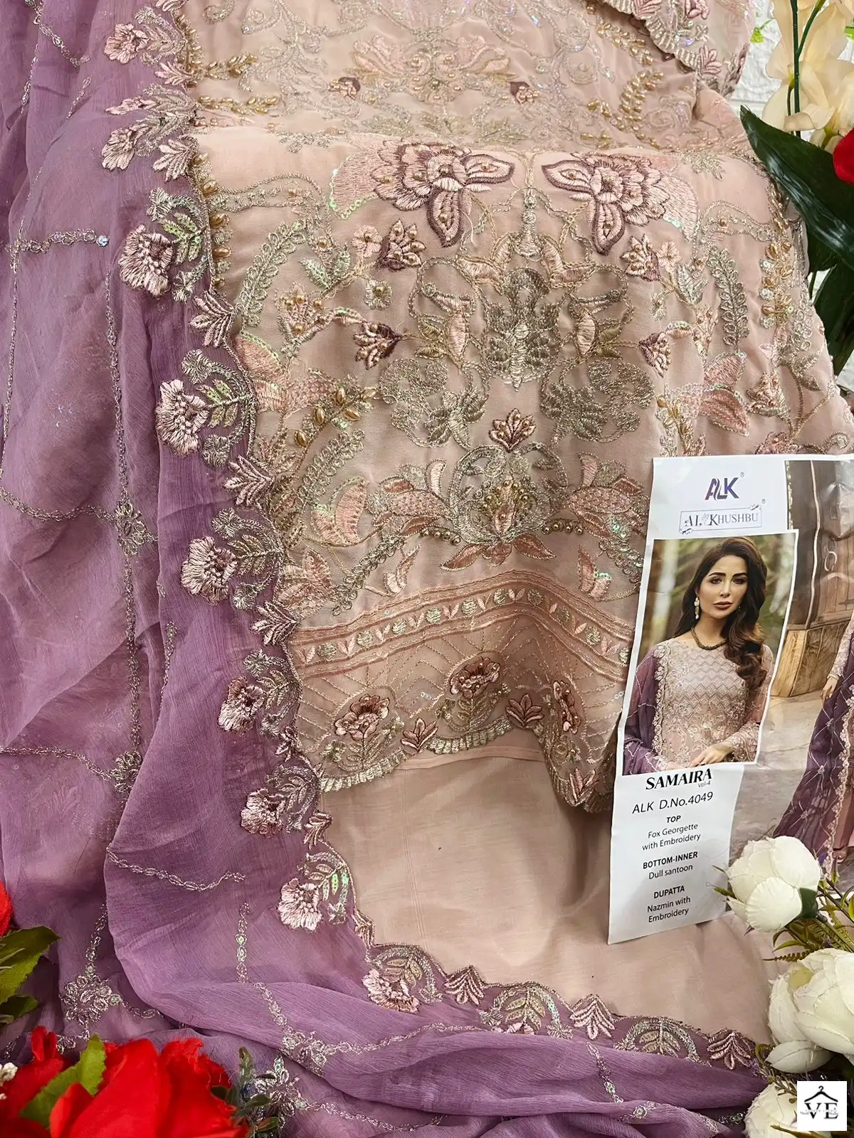 Al_Khushbu Dno 4049 Georgette Wholesale Pakistani Suit — Wholesale Salwar Suits, MPA wholesale from Surat — view 2