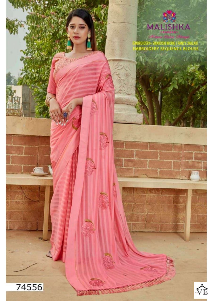 Malishka Sameera Wetless Kanepo Lining Wholesale Saree Catalog — Wholesale Sarees, MPA wholesale from Surat - Gallery Image 5