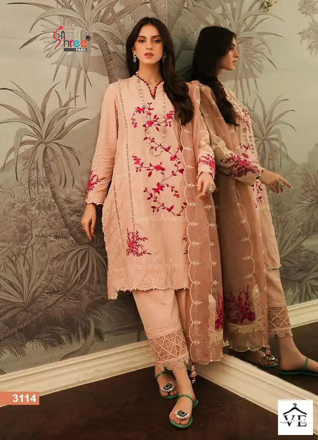 Shree Fabs Sana Safinaz Embroidered Lawn Dupatta Vol-02 Pure Lawn Cotton Wholesale Pakistani Suit Catalog — Wholesale Salwar Suits, MPA wholesale from Surat - Gallery Image 6