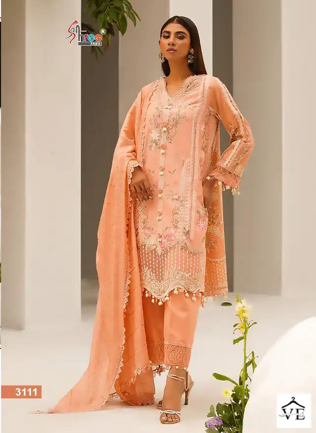 Shree Fabs Sana Safinaz Embroidered Lawn Dupatta Vol-02 Pure Lawn Cotton Wholesale Pakistani Suit Catalog — Wholesale Salwar Suits, MPA wholesale from Surat - Gallery Image 4