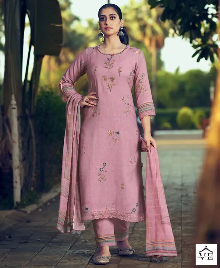 Jayvijay Savera Pure Linen Wholesale Salwar Suit Catalog — Wholesale Salwar Suits, MPA wholesale from Surat — view 1