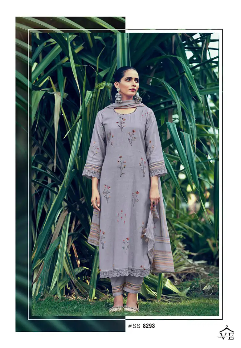 Jayvijay Savera Pure Linen Wholesale Salwar Suit Catalog — Wholesale Salwar Suits, MPA wholesale from Surat - Gallery Image 2