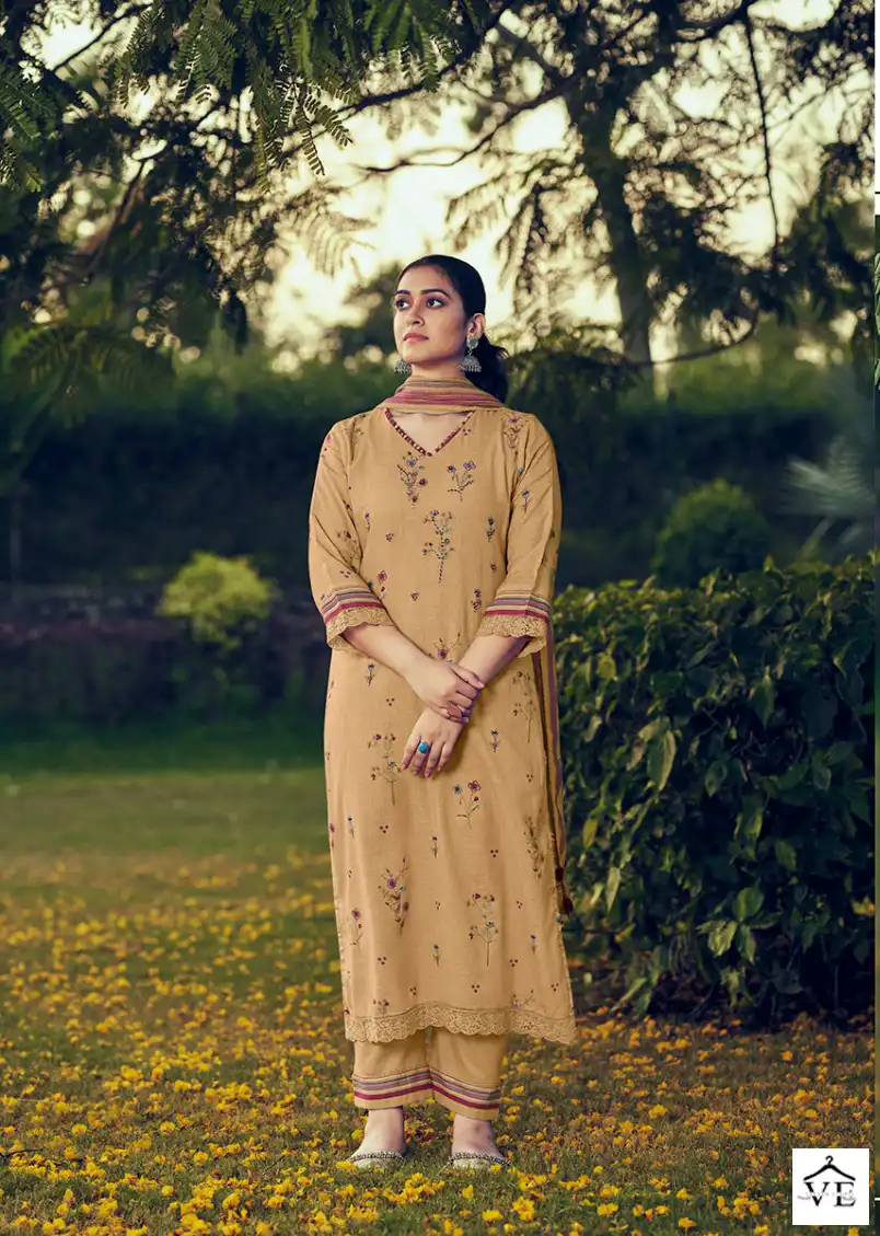 Jayvijay Savera Pure Linen Wholesale Salwar Suit Catalog — Wholesale Salwar Suits, MPA wholesale from Surat - Gallery Image 4