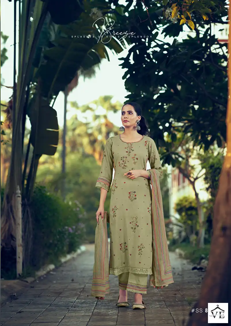 Jayvijay Savera Pure Linen Wholesale Salwar Suit Catalog — Wholesale Salwar Suits, MPA wholesale from Surat - Gallery Image 5
