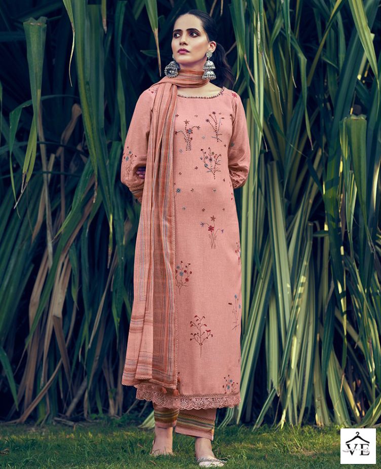 Jayvijay Savera Pure Linen Wholesale Designer Salwar Suit Catalog — Wholesale Salwar Suits, MPA wholesale from Surat — view 1