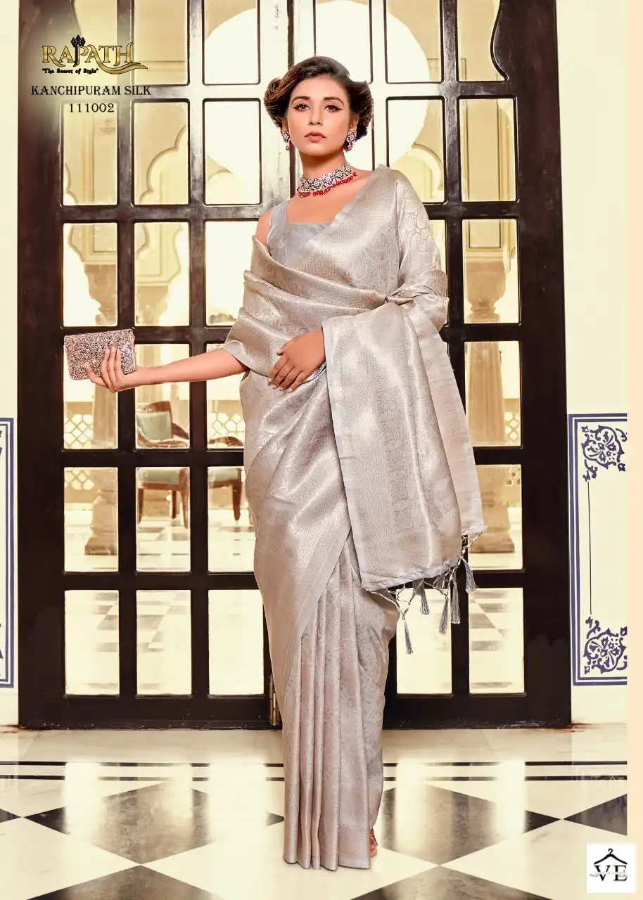 Rajpath Scarlet Silk Soft Kanchivaram Silk Wholesale Saree Catalog - Image 4