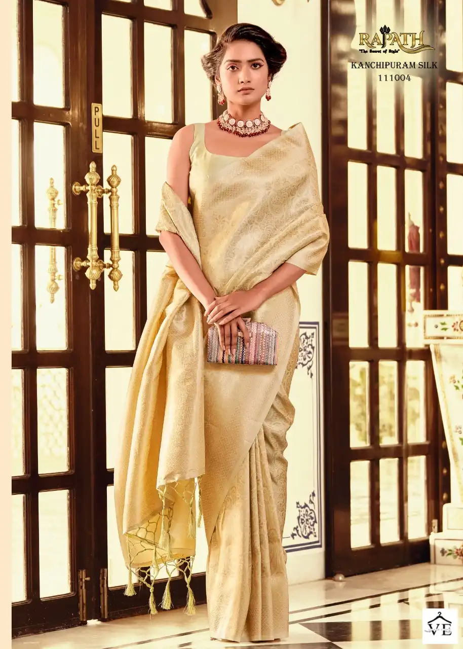 Rajpath Scarlet Silk Soft Kanchivaram Silk Wholesale Saree Catalog - Image 6