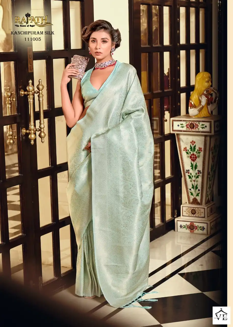 Rajpath Scarlet Silk Soft Kanchivaram Silk Wholesale Saree Catalog - Image 7