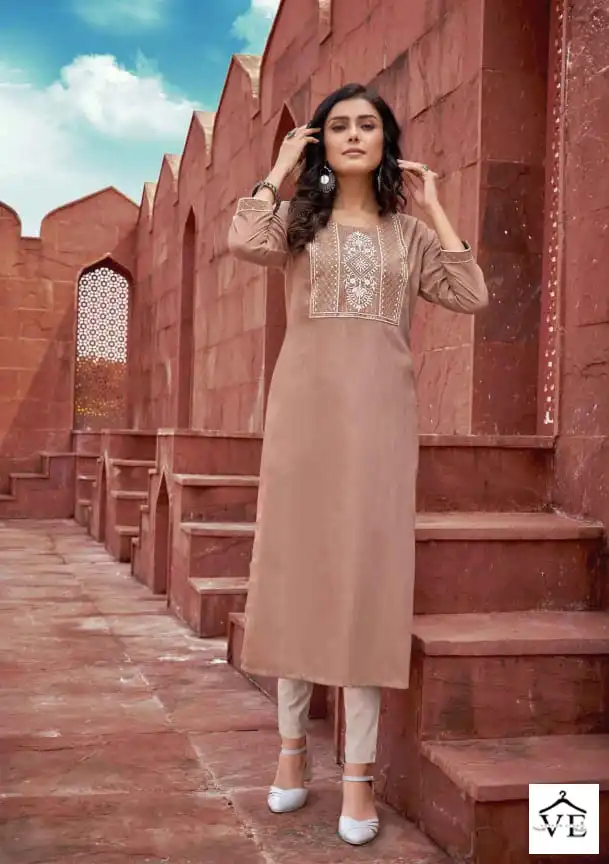 Kalaroop Seagull Vol 5 Fancy Reyon Wholesale Kurtis Catalog — Wholesale Kurtis, MPA wholesale from Surat - Gallery Image 5