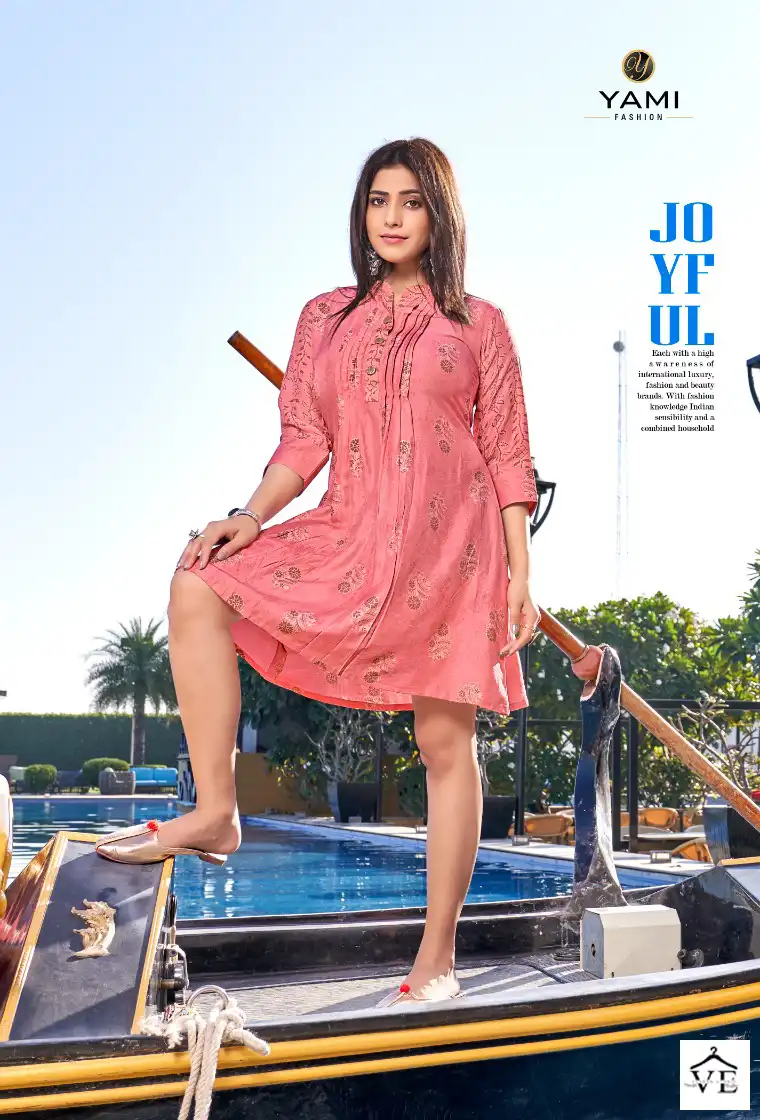Yami Sense Muslin Discharge Print Wholesale Tunic Catalog — Wholesale Kurtis, MPA wholesale from Surat - Gallery Image 4