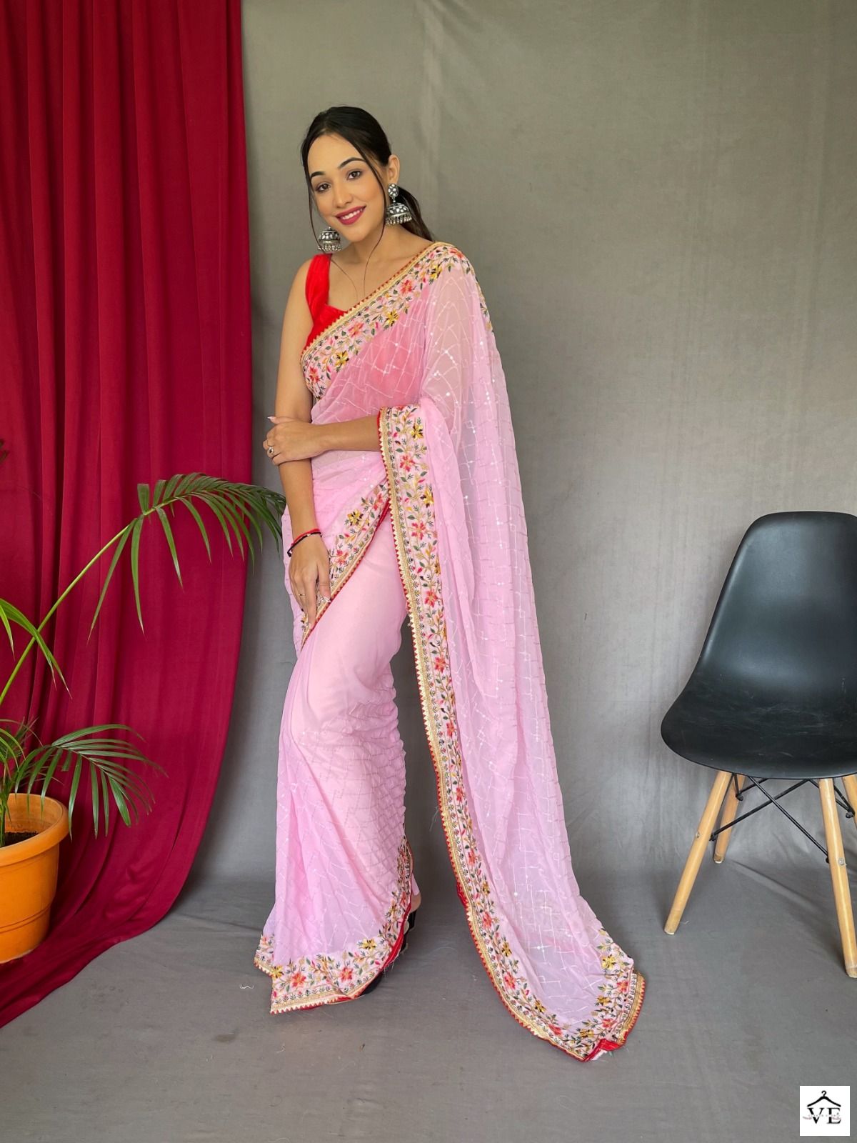 Vardan Ethnic Sequence Vol 15 Georgette Wholesale Sarees Catalog — Wholesale Sarees, MPA wholesale from Surat - Gallery Image 3
