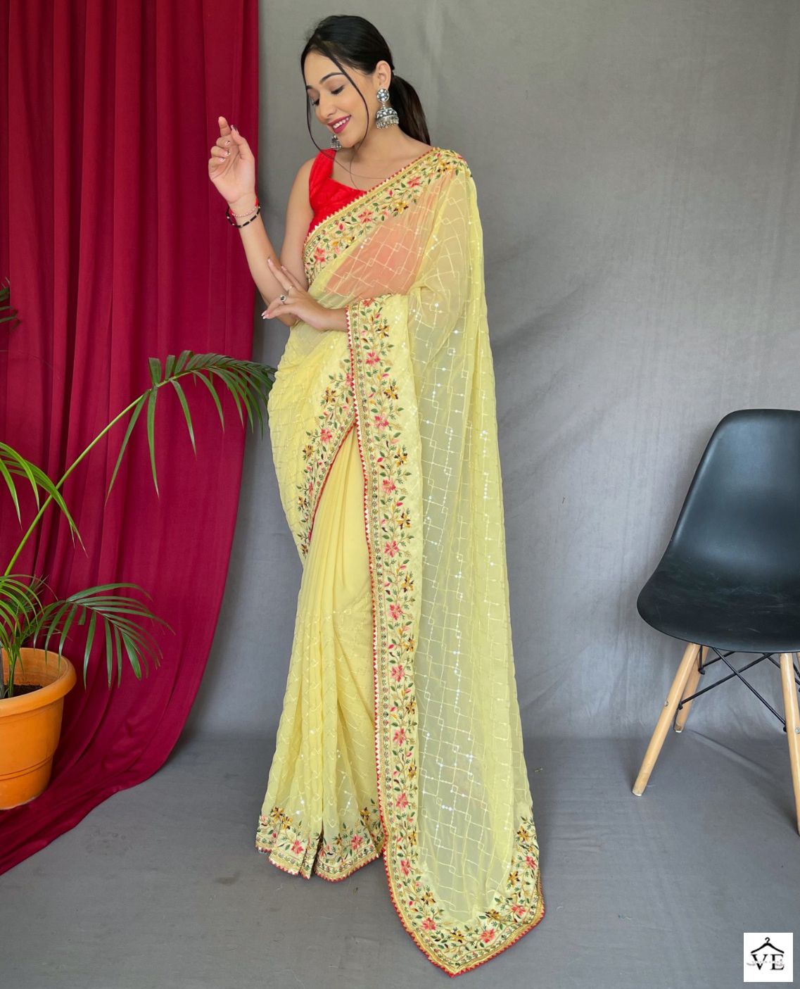 Vardan Ethnic Sequence Vol 15 Georgette Wholesale Sarees Catalog — Wholesale Sarees, MPA wholesale from Surat — view 1