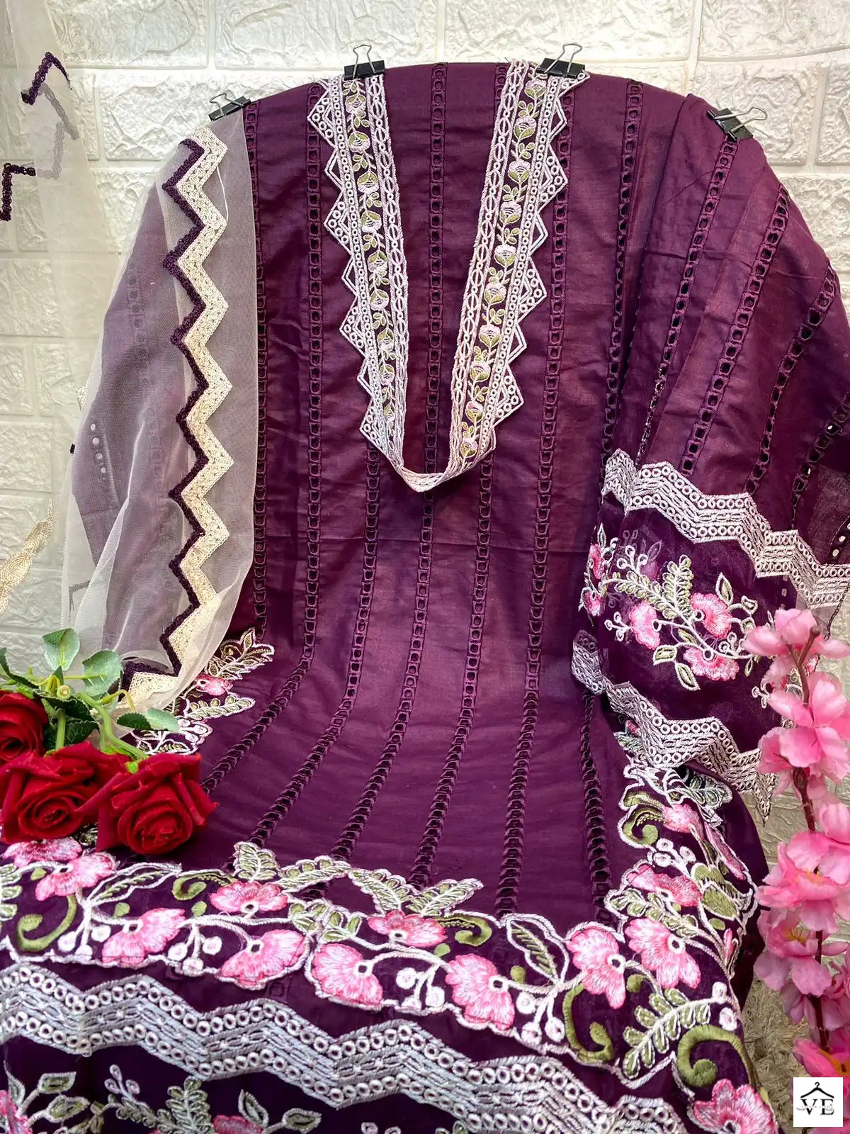 Vardan Ethnic Sf 143 Cambric Cotton Wholesale Pakistani Salwar Suit Catalog — Wholesale Salwar Suits, MPA wholesale from Surat - Gallery Image 4