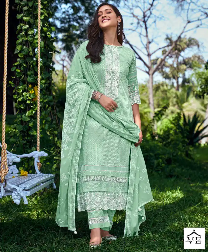 Jay Vijay Shabad Ke Jhooley Vol-2 Pure Cotton Wholesale Salwar Suit Catalog — Wholesale Salwar Suits, MPA wholesale from Surat — view 1