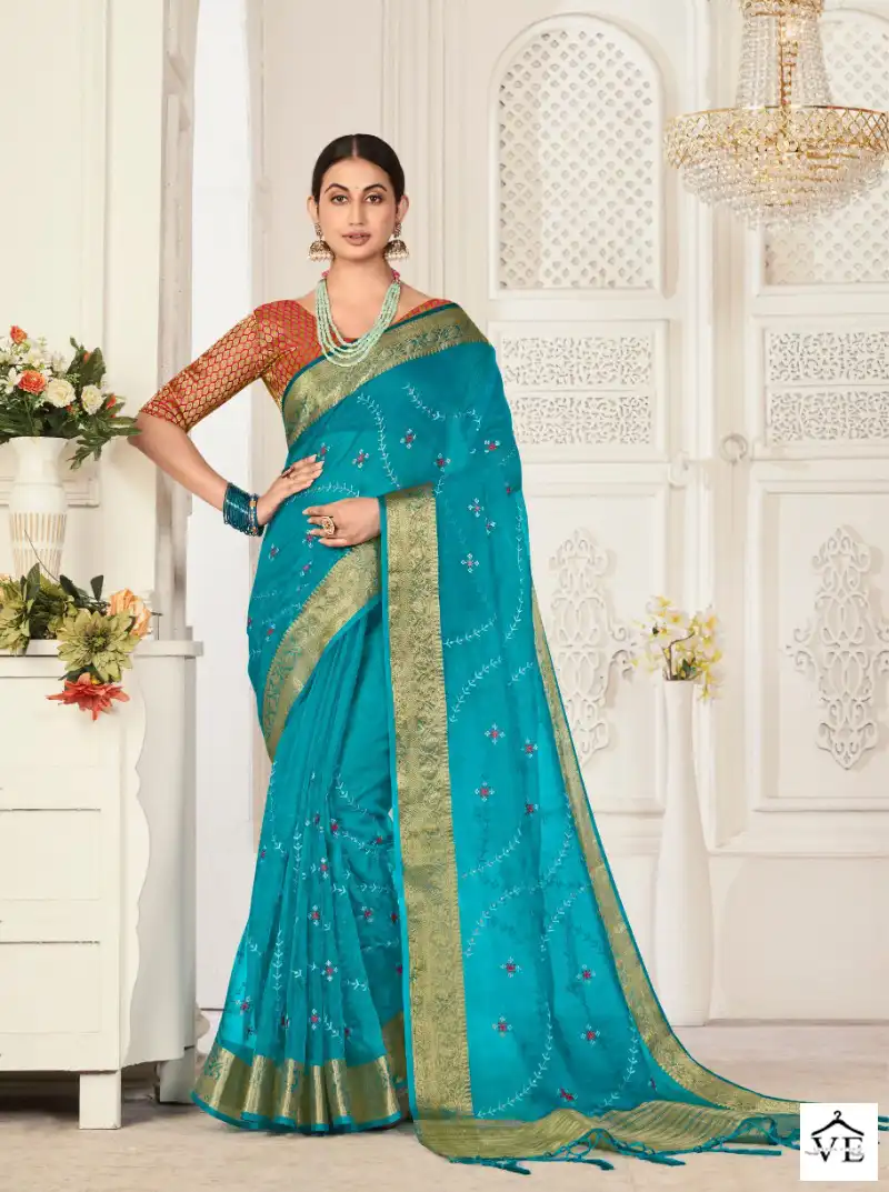 Pankh Shagun Vol-1 Organza Wholesale Saree Catalog — Wholesale Sarees, MPA wholesale from Surat - Gallery Image 2