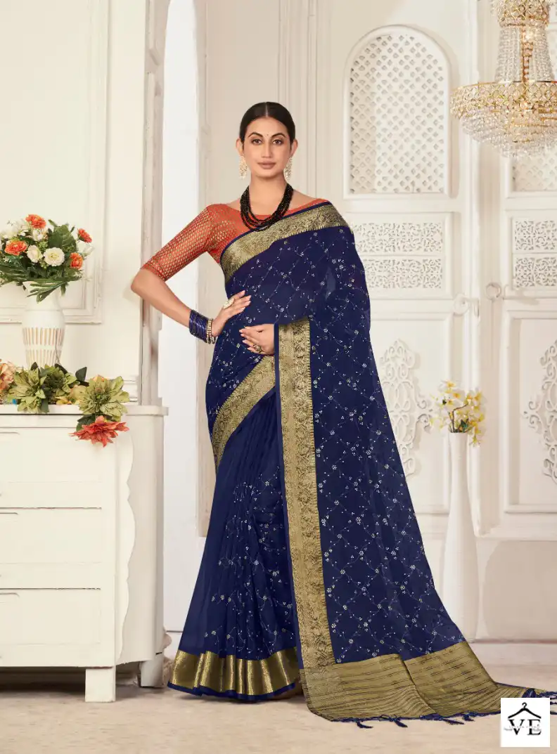 Pankh Shagun Vol-1 Organza Wholesale Saree Catalog — Wholesale Sarees, MPA wholesale from Surat - Gallery Image 3