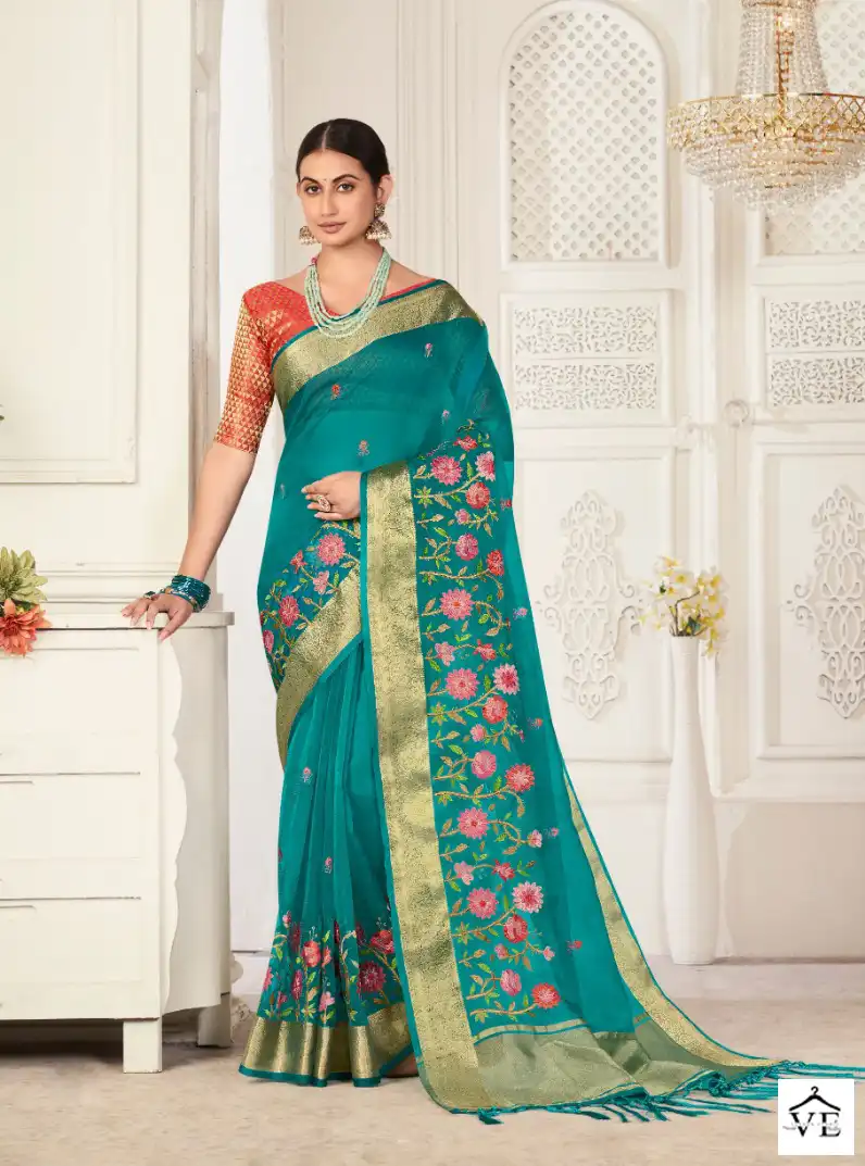 Pankh Shagun Vol-1 Organza Wholesale Saree Catalog — Wholesale Sarees, MPA wholesale from Surat - Gallery Image 5