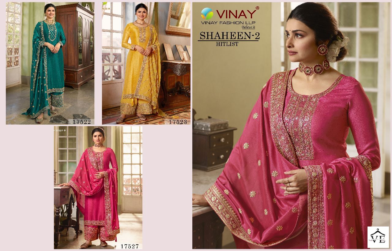 Vinay Fashion Shaheen 2 Hitlist Silk Georgette Wholesale Designer Salwar Suit Catalog — Wholesale Salwar Suits, MPA wholesale from Surat — view 4