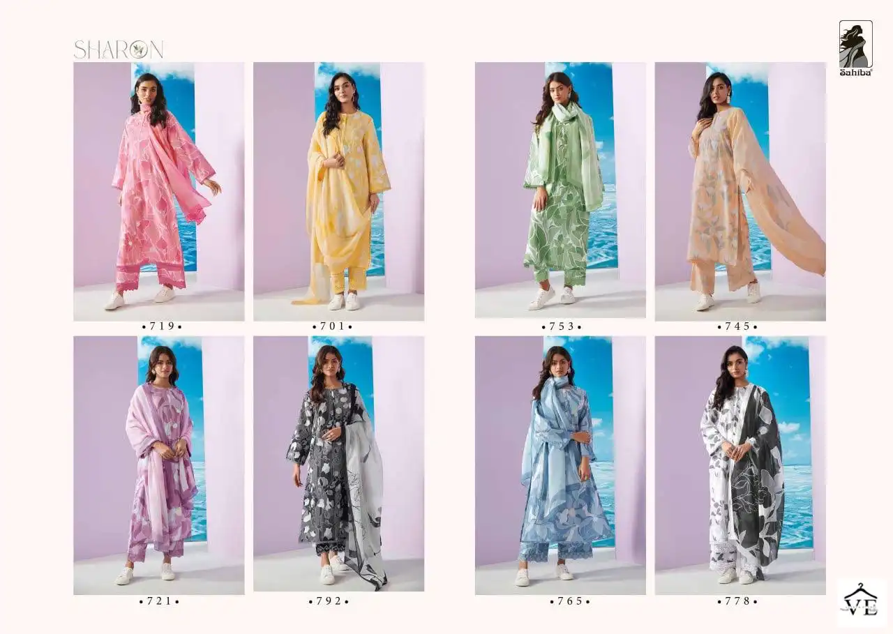 Sahiba Sharon Pure Cotton Lawn Wholesale Designer Salwar Suit Catalog — Wholesale Salwar Suits, MPA wholesale from Surat — view 9