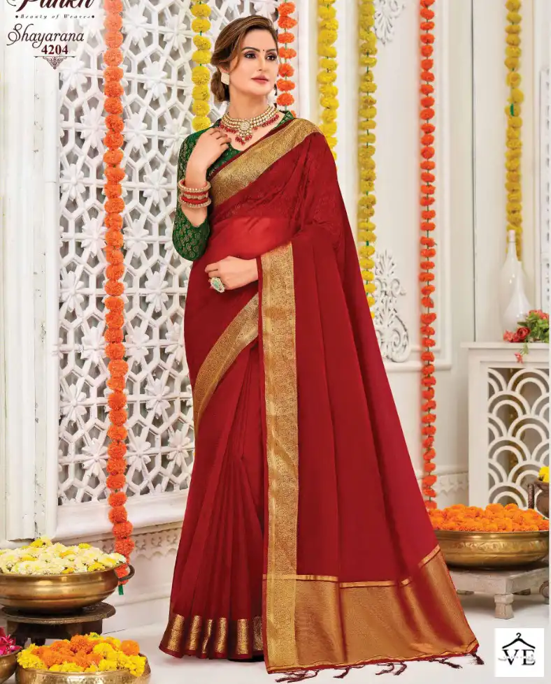 Pankh Sharyana Vol-1 Organza Silk Wholesale Saree Catalog