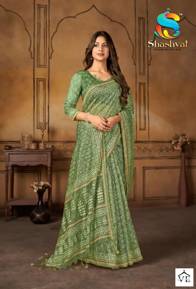 Shaswat Pratham Chanderi Cotton Wholesale Saree Catalog — Wholesale Sarees, MPA wholesale from Surat - Gallery Image 9