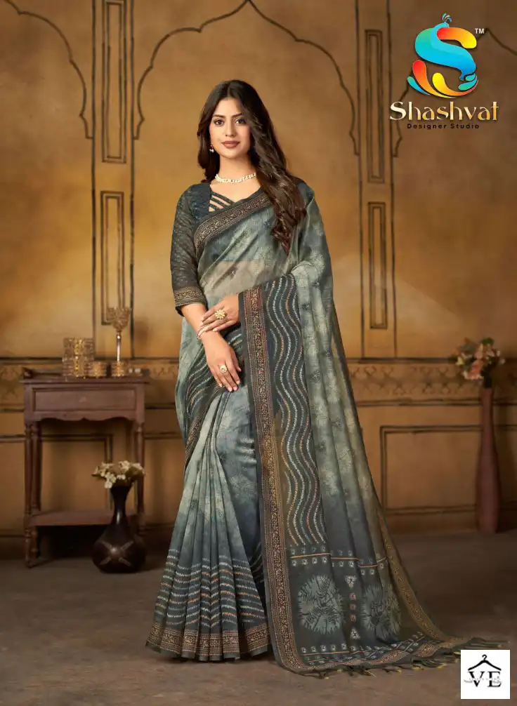 Shaswat Pratham Chanderi Cotton Wholesale Saree Catalog — Wholesale Sarees, MPA wholesale from Surat - Gallery Image 2