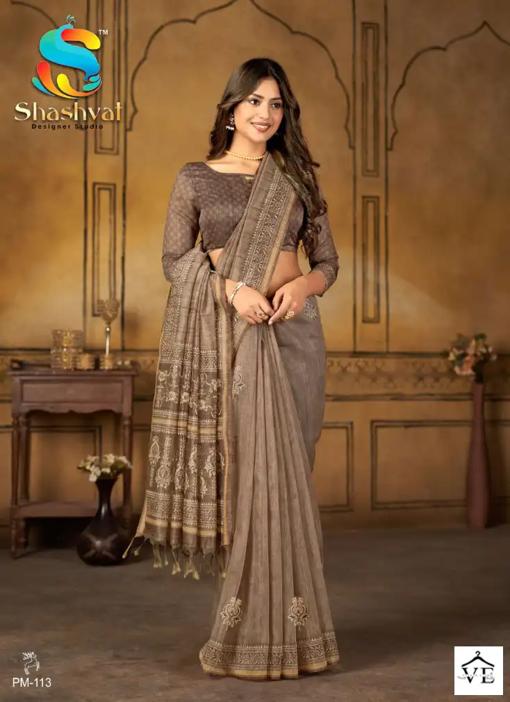 Shaswat Pratham Chanderi Cotton Wholesale Saree Catalog — Wholesale Sarees, MPA wholesale from Surat - Gallery Image 4