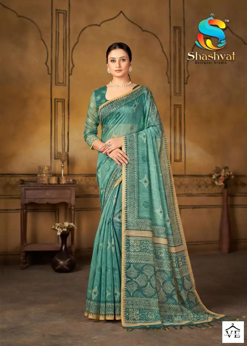 Shaswat Pratham Chanderi Cotton Wholesale Saree Catalog — Wholesale Sarees, MPA wholesale from Surat - Gallery Image 8