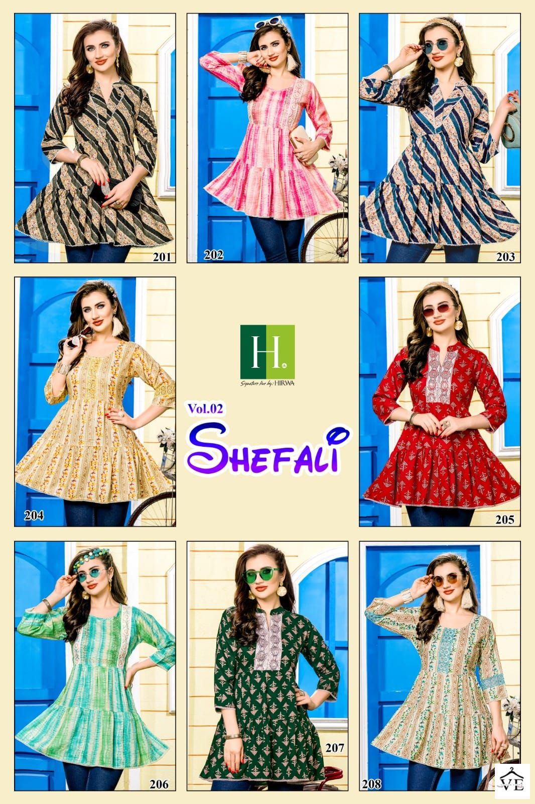 Hirwa Shefali Vol 2 Heavy Rayon Wholesale Kurti Catalog — Wholesale Kurtis, MPA wholesale from Surat — view 9