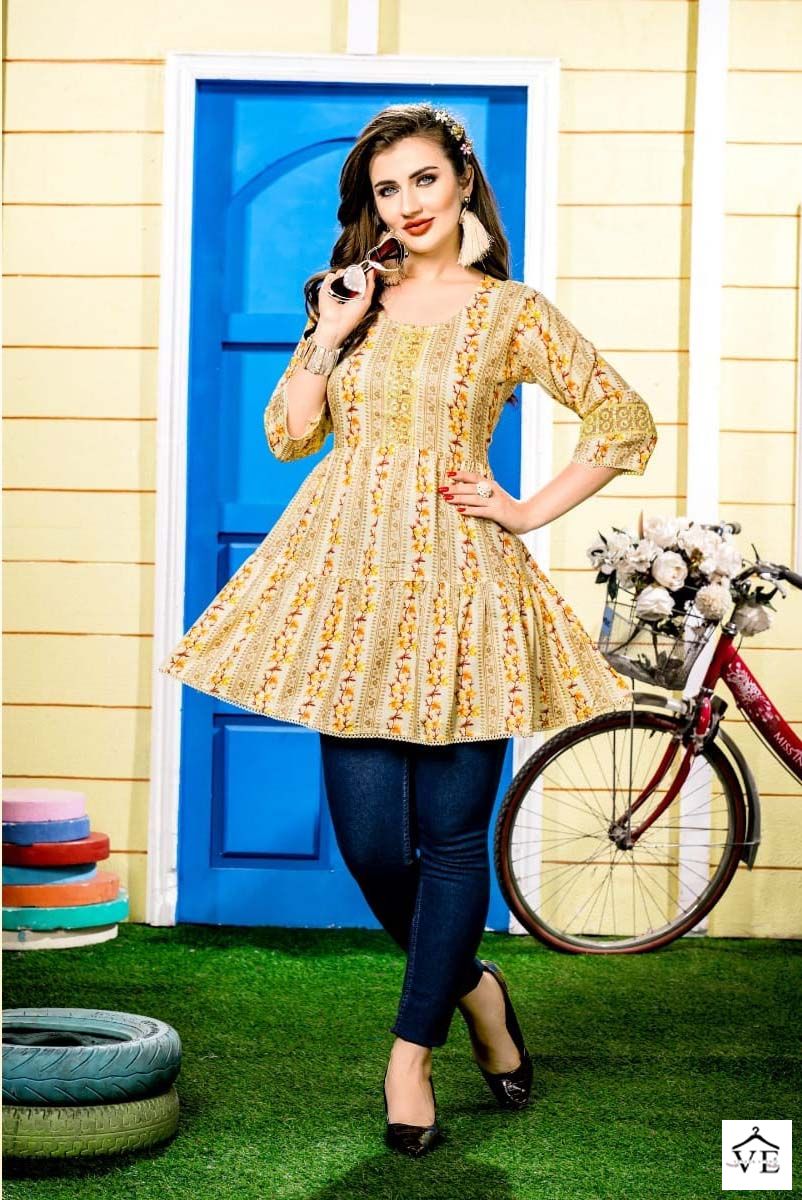Hirwa Shefali Vol 2 Heavy Rayon Wholesale Kurti Catalog — Wholesale Kurtis, MPA wholesale from Surat - Gallery Image 6
