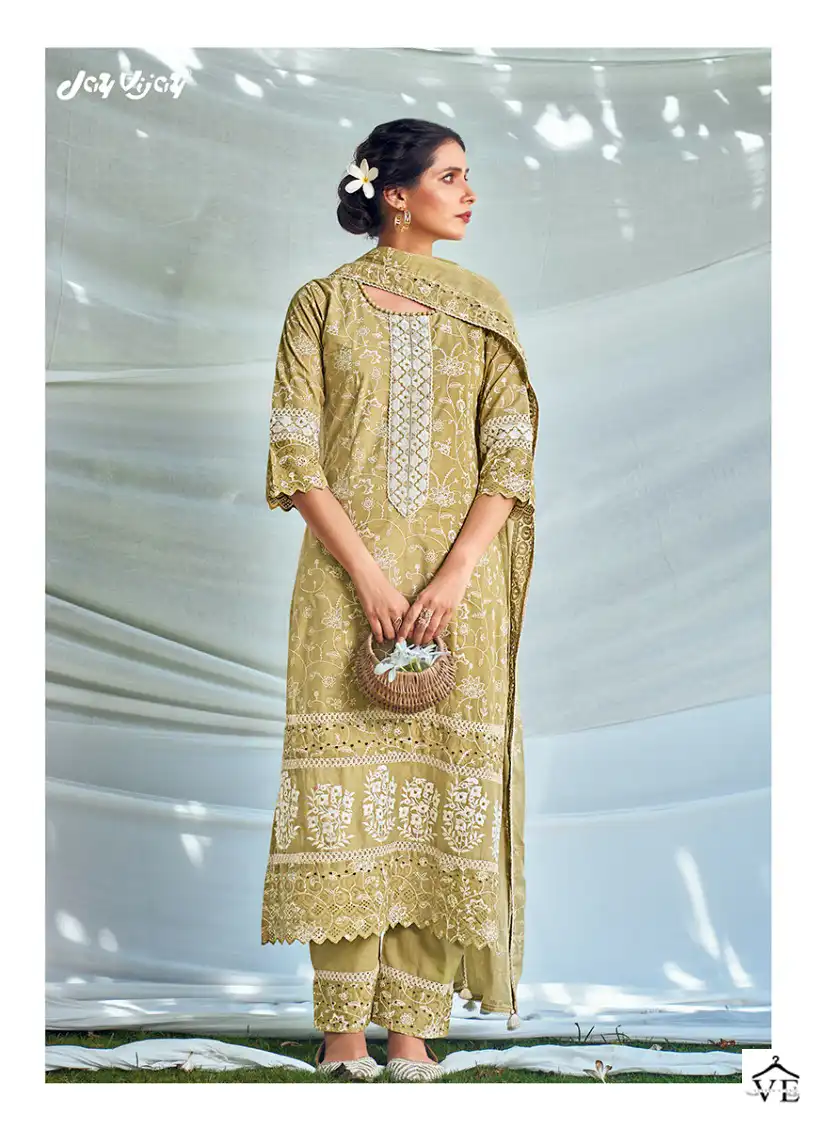 Jay Vijay Shehnaaz Vol-2 Pure Cotton Wholesale Salwar Suit Catalog — Wholesale Salwar Suits, MPA wholesale from Surat - Gallery Image 3