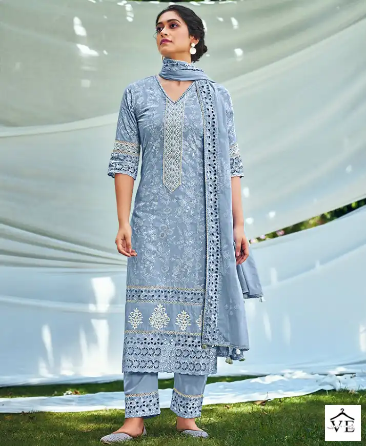 Jay Vijay Shehnaaz Vol-2 Pure Cotton Wholesale Salwar Suit Catalog — Wholesale Salwar Suits, MPA wholesale from Surat — view 1