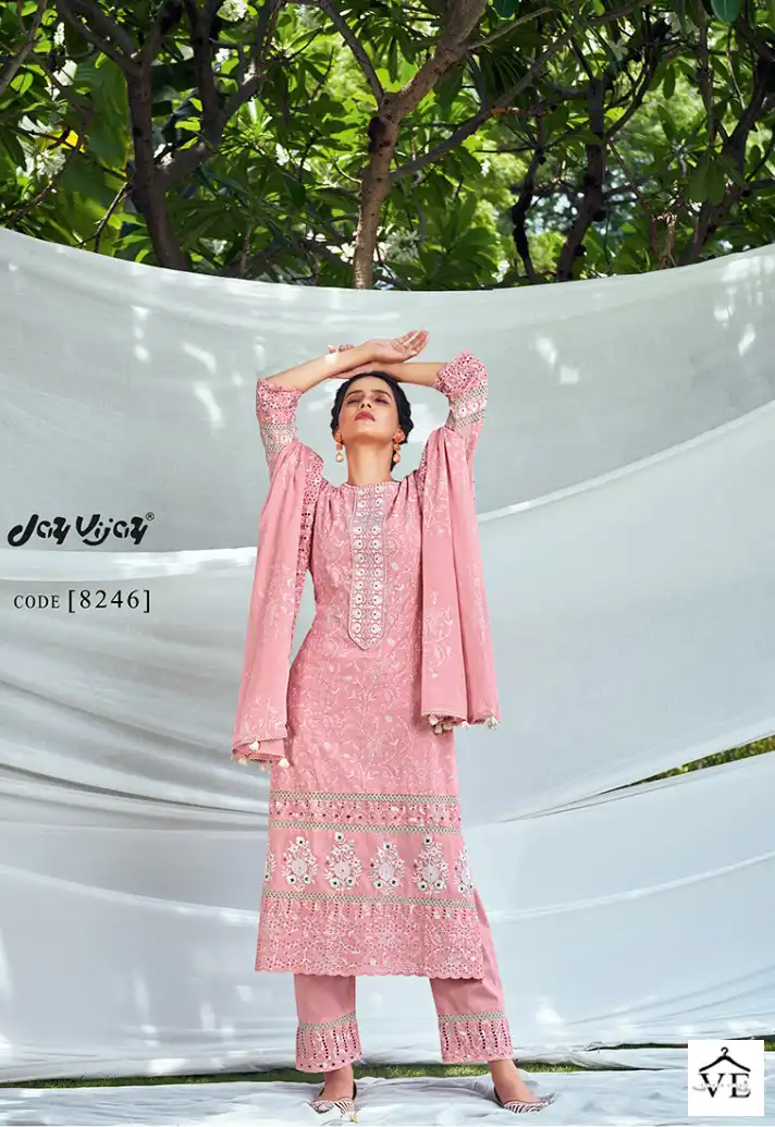 Jay Vijay Shehnaaz Vol-2 Pure Cotton Wholesale Salwar Suit Catalog — Wholesale Salwar Suits, MPA wholesale from Surat - Gallery Image 6