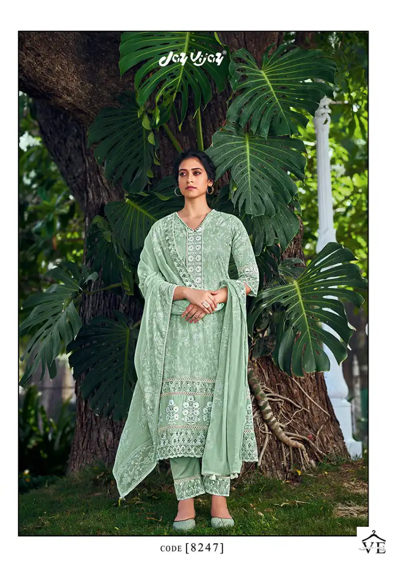 Jay Vijay Shehnaaz Vol-2 Pure Cotton Wholesale Salwar Suit Catalog — Wholesale Salwar Suits, MPA wholesale from Surat - Gallery Image 7