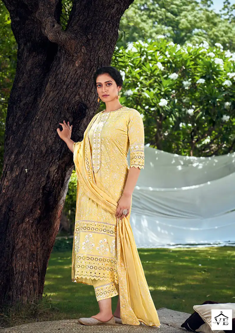 Jay Vijay Shehnaaz Vol-2 Pure Cotton Wholesale Salwar Suit Catalog — Wholesale Salwar Suits, MPA wholesale from Surat - Gallery Image 2