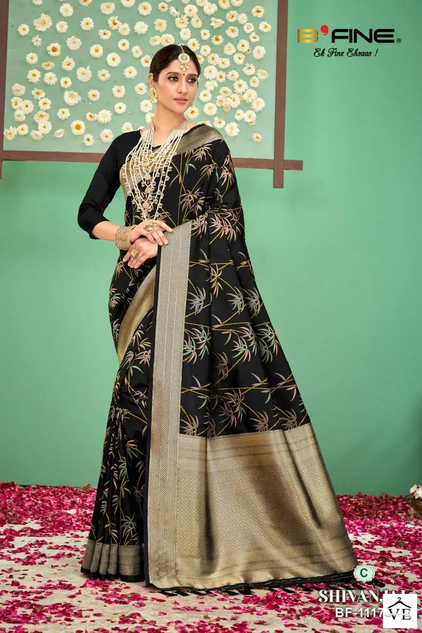 B Fine Shivaanjal Silk Wholesale Saree Catalog — Wholesale Sarees, MPA wholesale from Surat — view 2
