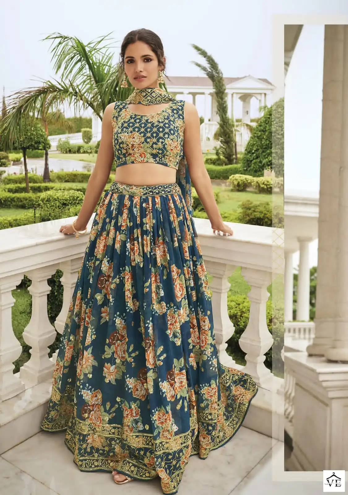 Shreematee Shiyahi Pure Faux Georgette Wholesale Lehenga Choli Catalog — Wholesale Lehenga, MPA wholesale from Surat - Gallery Image 2