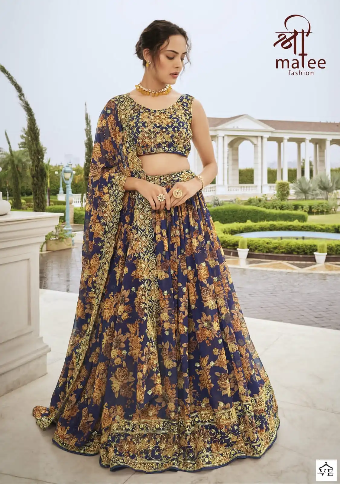Shreematee Shiyahi Pure Faux Georgette Wholesale Lehenga Choli Catalog — Wholesale Lehenga, MPA wholesale from Surat - Gallery Image 3