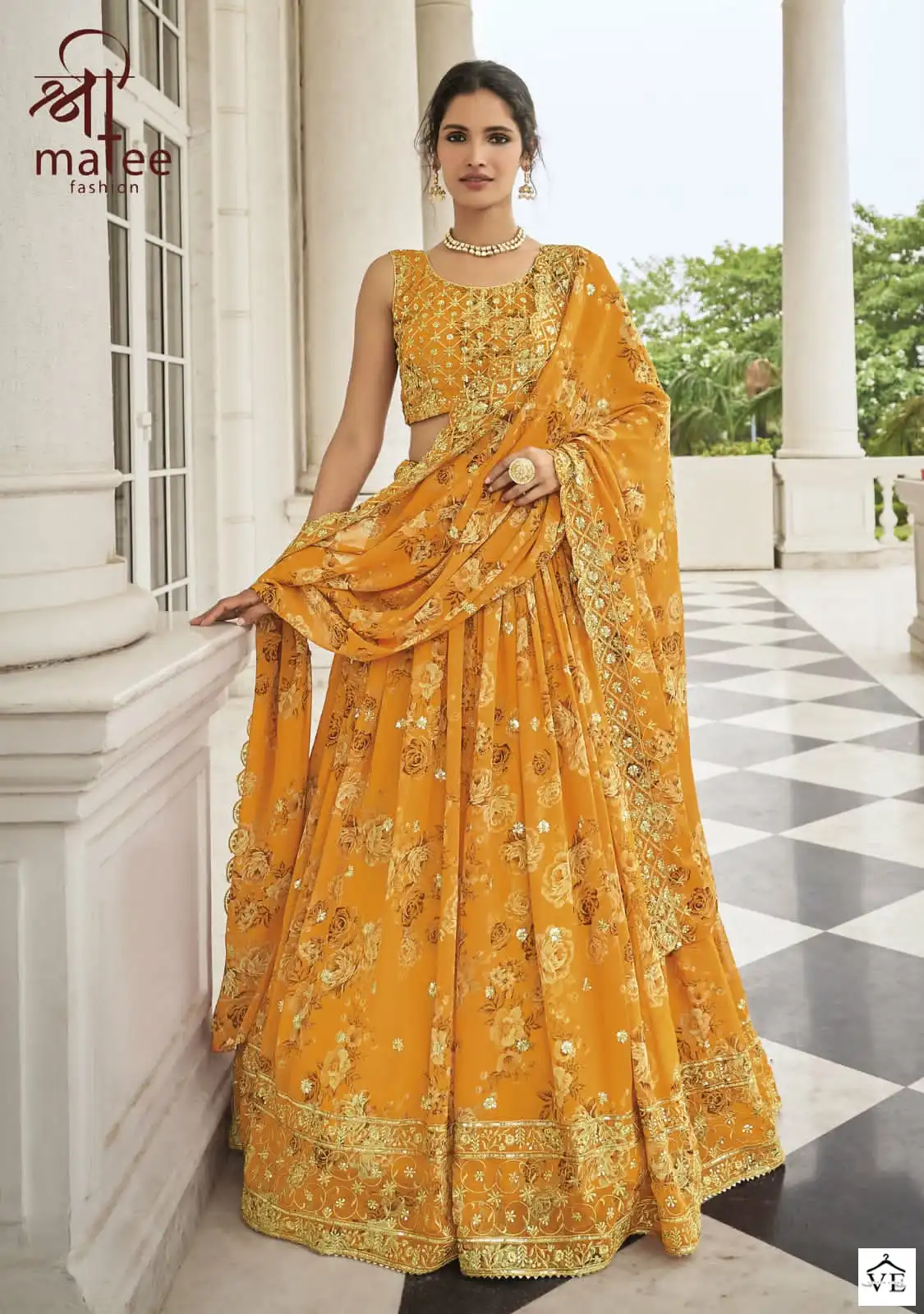 Shreematee Shiyahi Pure Faux Georgette Wholesale Lehenga Choli Catalog — Wholesale Lehenga, MPA wholesale from Surat — view 4