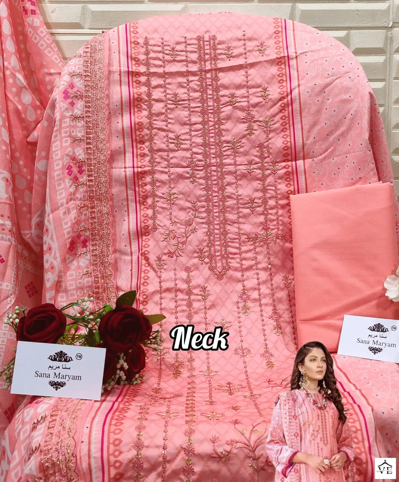 Sana Maryam Sm-137 Lawn Cotton Wholesale Pakistani Suit Catalog — Wholesale Salwar Suits, MPA wholesale from Surat - Gallery Image 7