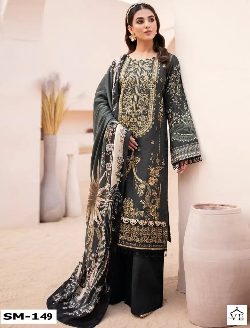 Sana Maryam SM-149 Semi Lawn Cotton Wholesale Pakistani Suits — Wholesale Salwar Suits, MPA wholesale from Surat — view 1