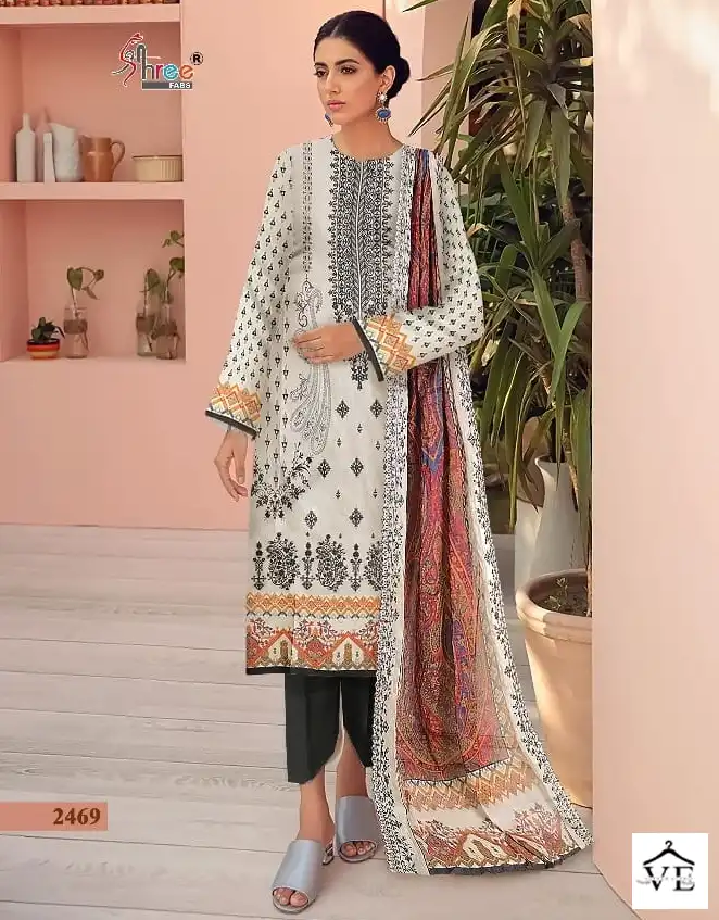 Sana Maryam Sm 151 Semi Lawn Cotton Wholesale Pakistani Salwar Suit Catalog — Wholesale Salwar Suits, MPA wholesale from Surat — view 1