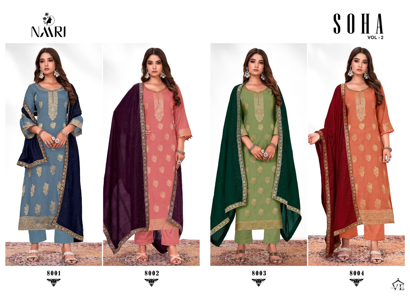 Naari Soha Vol 2 Pure Silk Wholesale Designer Salwar Suit Catalog — Wholesale Salwar Suits, MPA wholesale from Surat — view 5