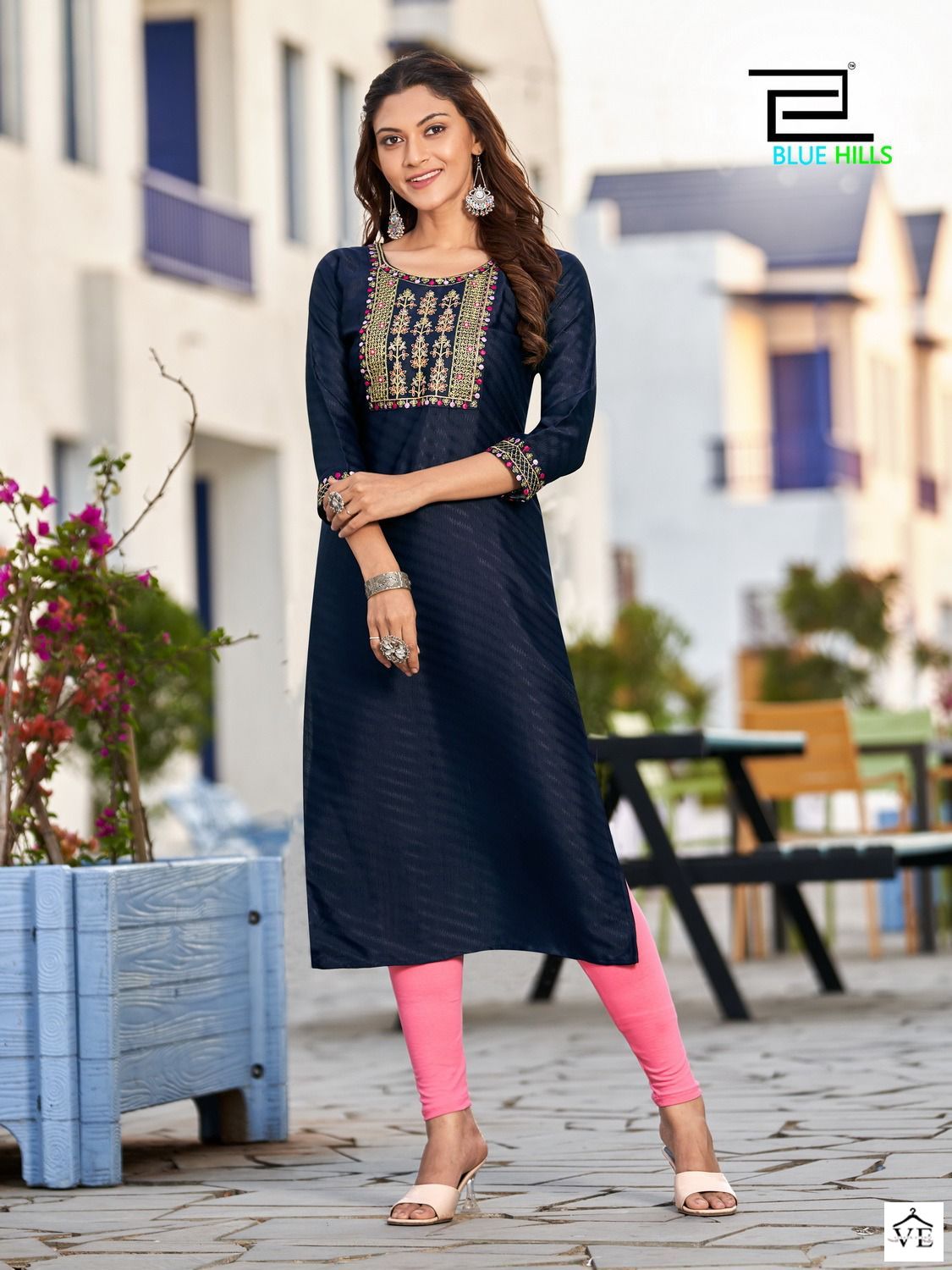 Blue Hills Solid Vol 15 Rayon Wholesale Kurti Catalog — Wholesale Kurtis, MPA wholesale from Surat - Gallery Image 3