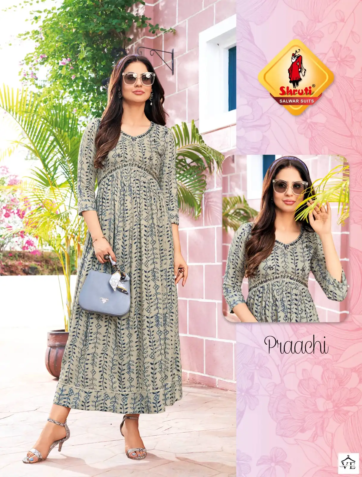 Shruti Spark Vol 3 Heavy 18 Kg Rayon Wholesale Long Kurtis Catalog — Wholesale Kurtis, MPA wholesale from Surat — view 2