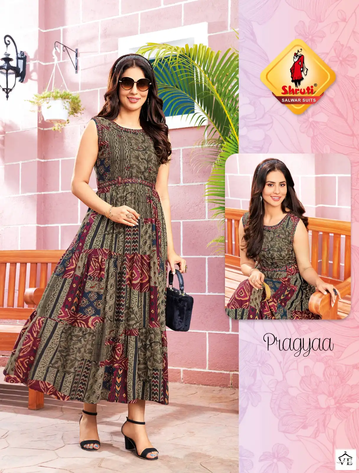 Shruti Spark Vol 3 Heavy 18 Kg Rayon Wholesale Long Kurtis Catalog — Wholesale Kurtis, MPA wholesale from Surat — view 3