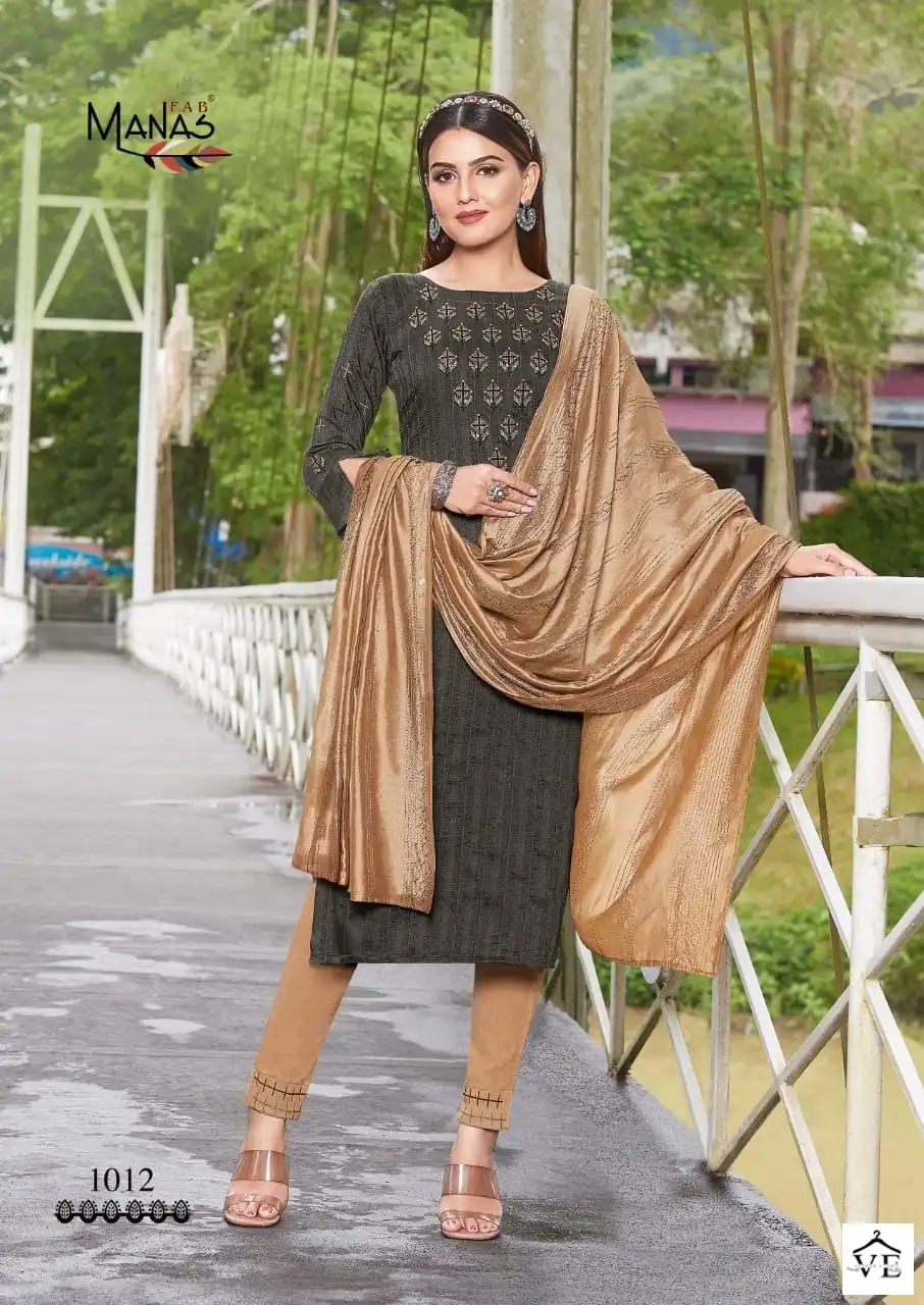 Manas Sparkle Vol 2 Chinnon Weaving Wholesale Readymade Salwar Suit Catalog — Wholesale Salwar Suits, MPA wholesale from Surat - Gallery Image 3