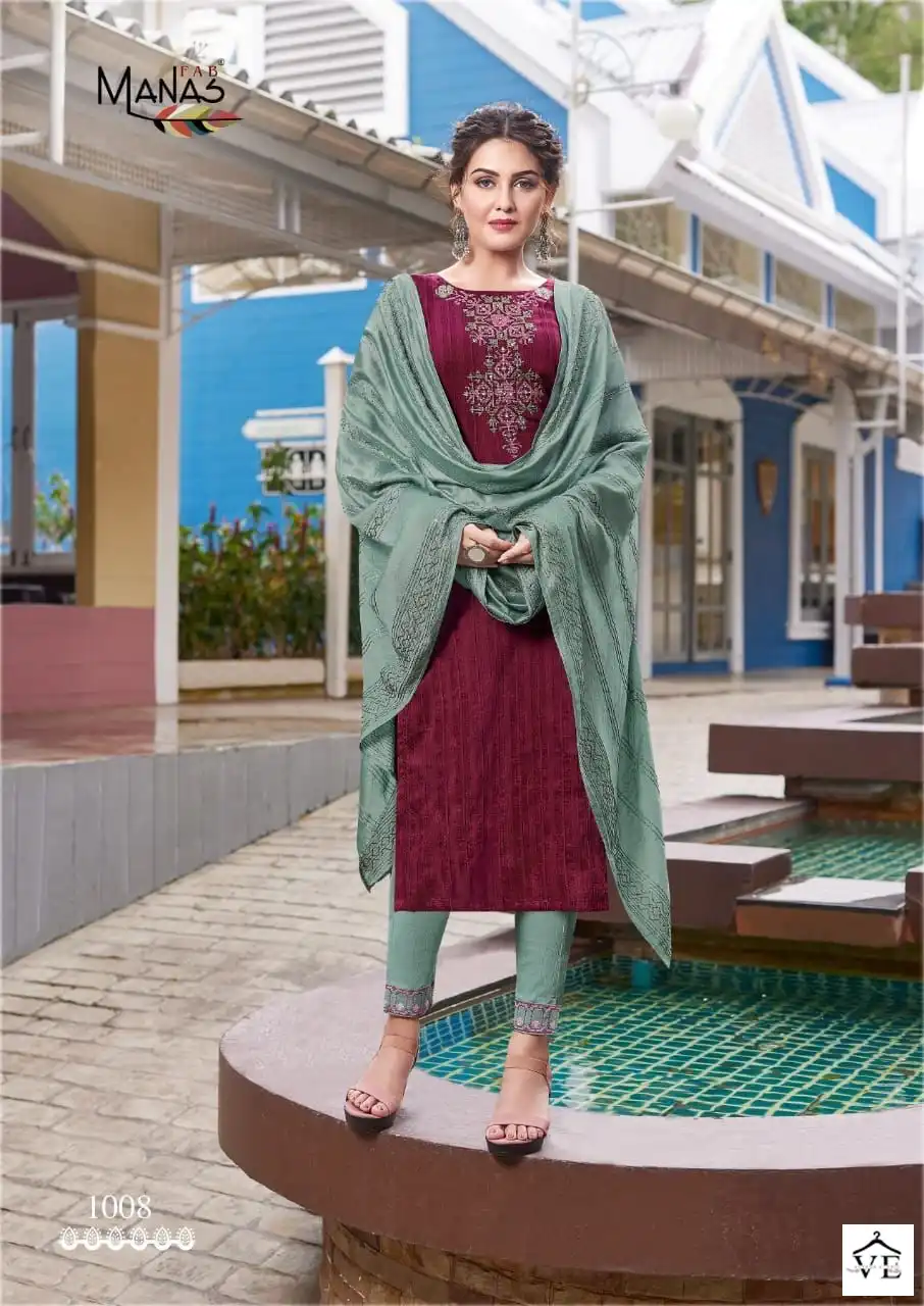 Manas Sparkle Vol 2 Chinnon Weaving Wholesale Readymade Salwar Suit Catalog — Wholesale Salwar Suits, MPA wholesale from Surat - Gallery Image 4