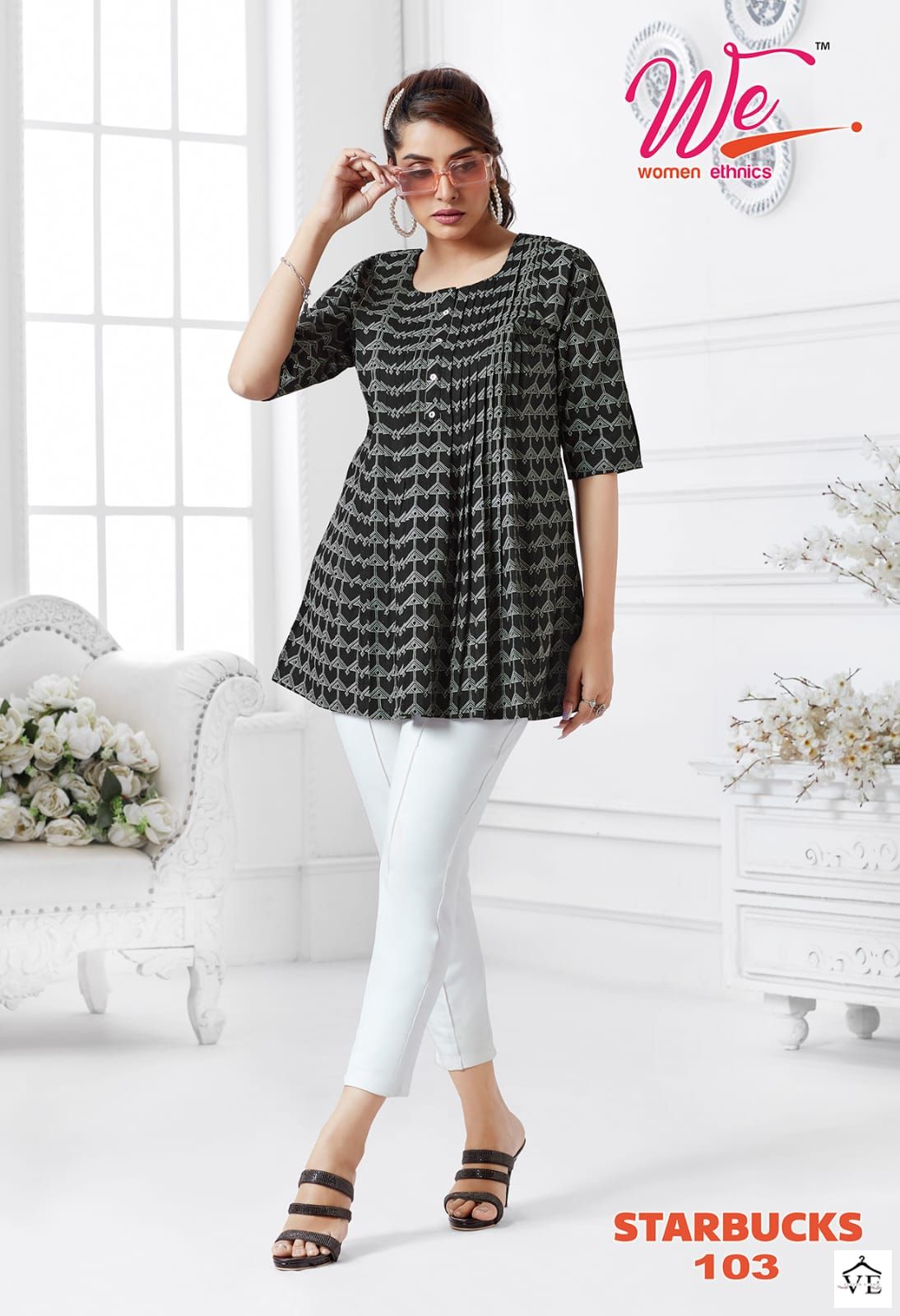 Vardan Ethnic Starbucks Pure Cotton Wholesale Kurtis Catalog — Wholesale Kurtis, MPA wholesale from Surat — view 2
