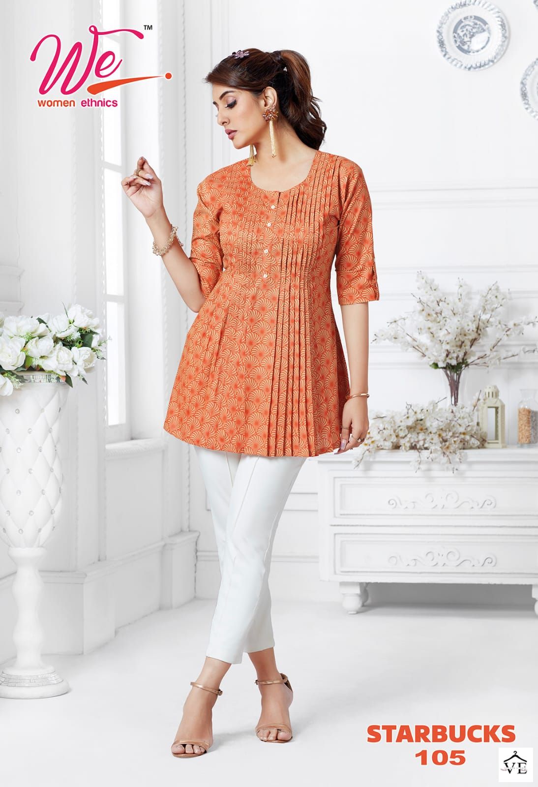Vardan Ethnic Starbucks Pure Cotton Wholesale Kurtis Catalog — Wholesale Kurtis, MPA wholesale from Surat — view 6